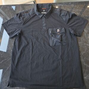 Parajumpers Mens Black Short Sleeve Utility Polo Shirt XL 24SPMPORE10-P PJS